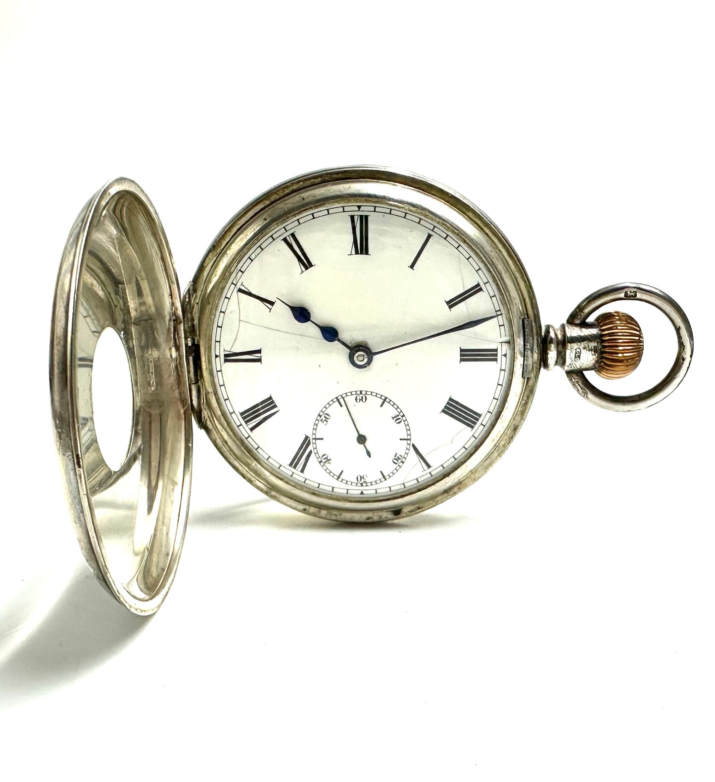 Orologio inglese "occhio di bue" in argento