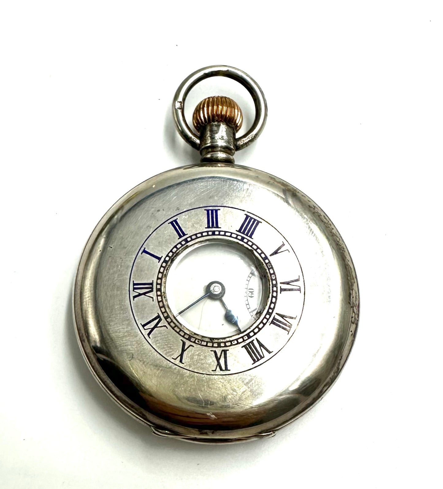 Orologio inglese "occhio di bue" in argento