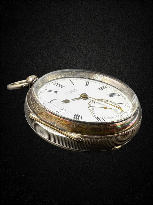 Orologio da tasca in argento – B. Eynon, Narberth – Cassa Chester 1806