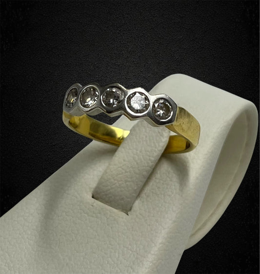 Riviere in oro bianco e giallo con diamanti