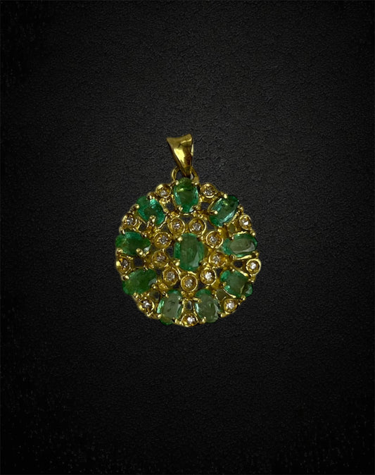 Ciondolo smeraldi e diamanti