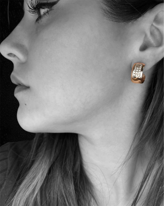 Orecchini in oro bianco con diamanti, anni '90