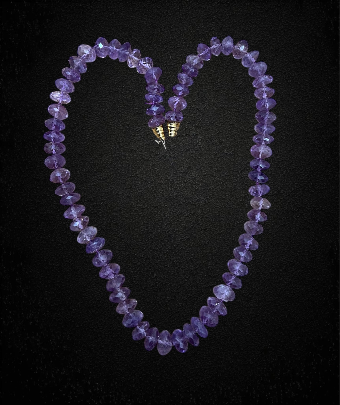 Collana con ametiste sfaccettate, anni '70