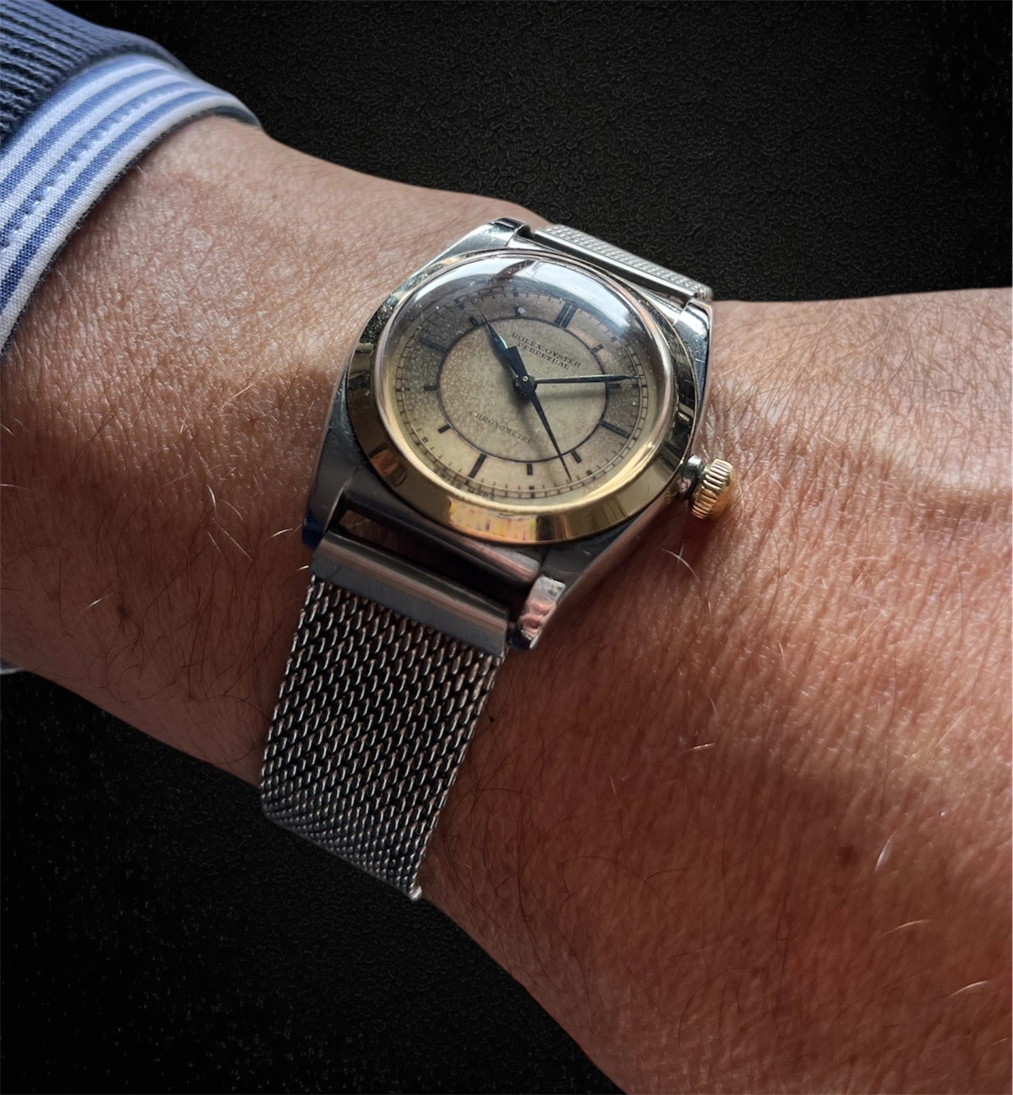 Rolex "Ovetto" Ref. 3133, oro e acciaio