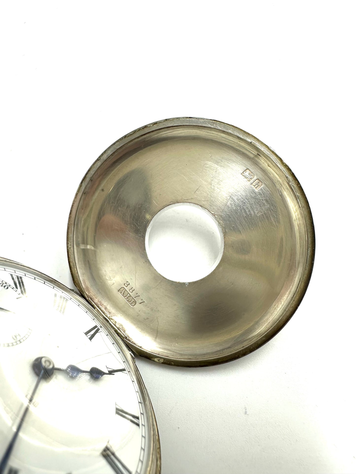 Orologio inglese "occhio di bue" in argento