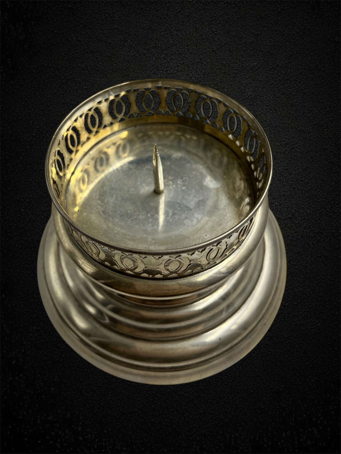 Ricci & C., Portacero in argento, Italia circa 1940