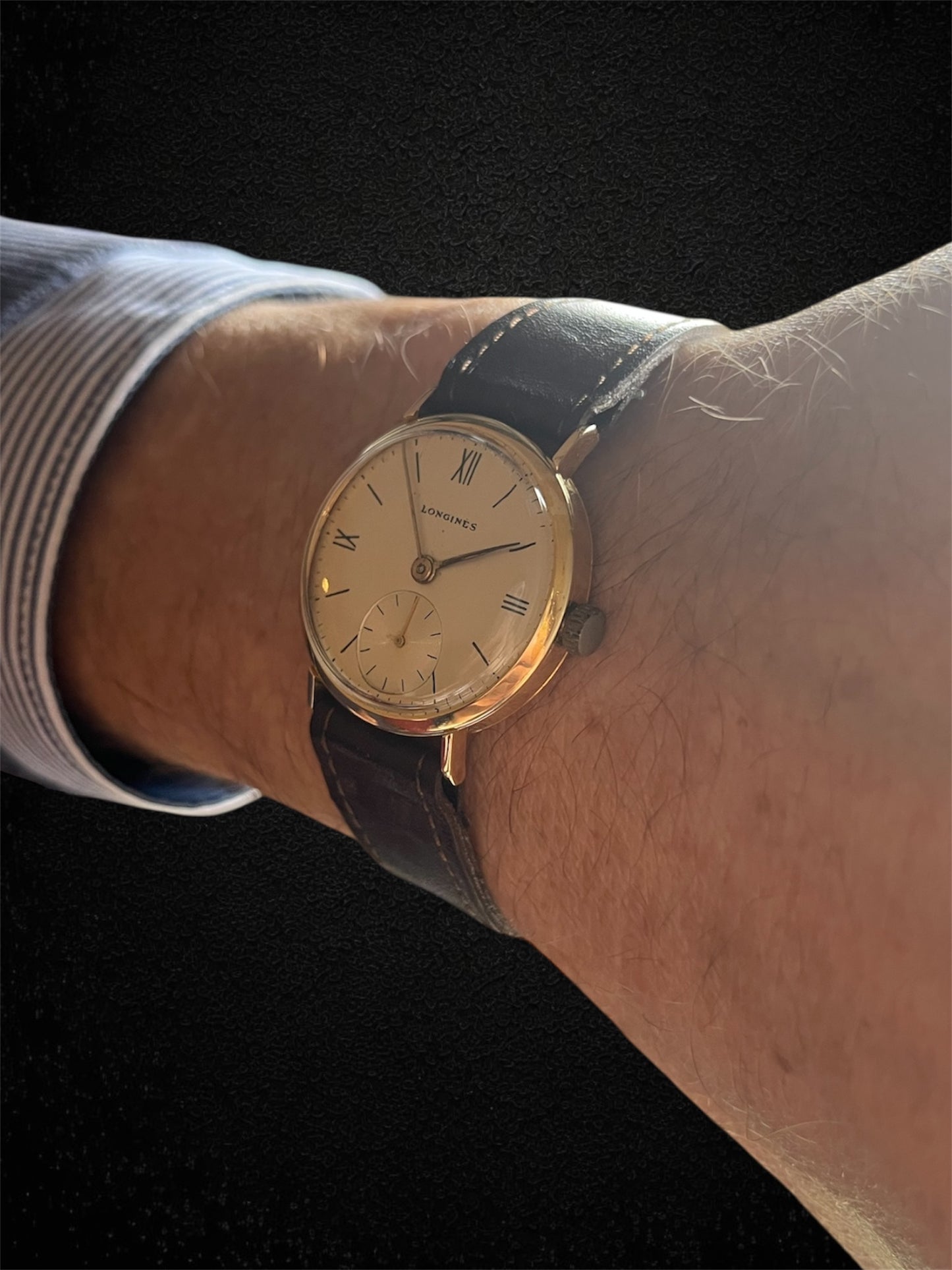 Longines – Orologio da polso vintage in oro giallo 18K