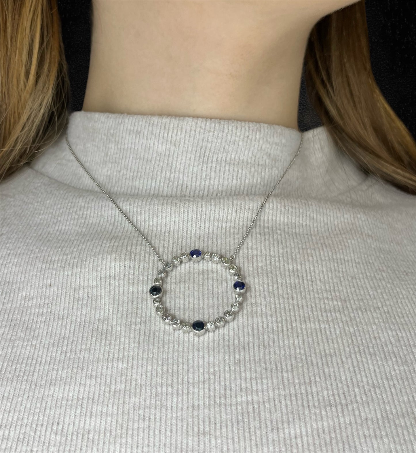 Pendente diamanti e zaffiri, Anni '40