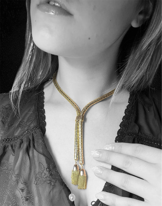 Importante collier in maglia "a serpente" anni '40