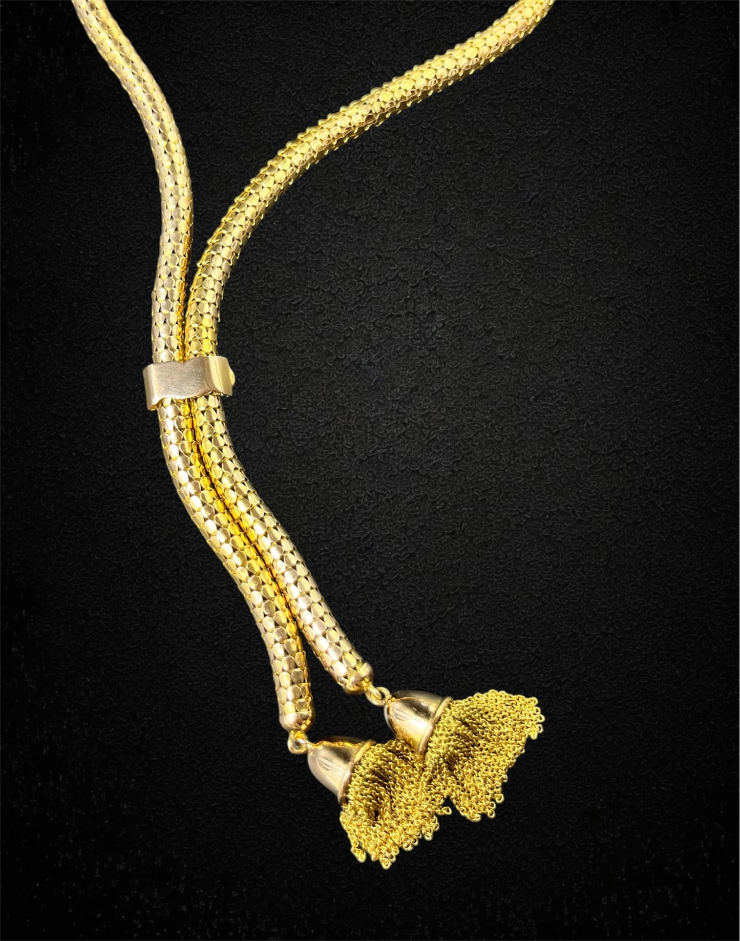 Importante collier in maglia "a serpente" anni '40