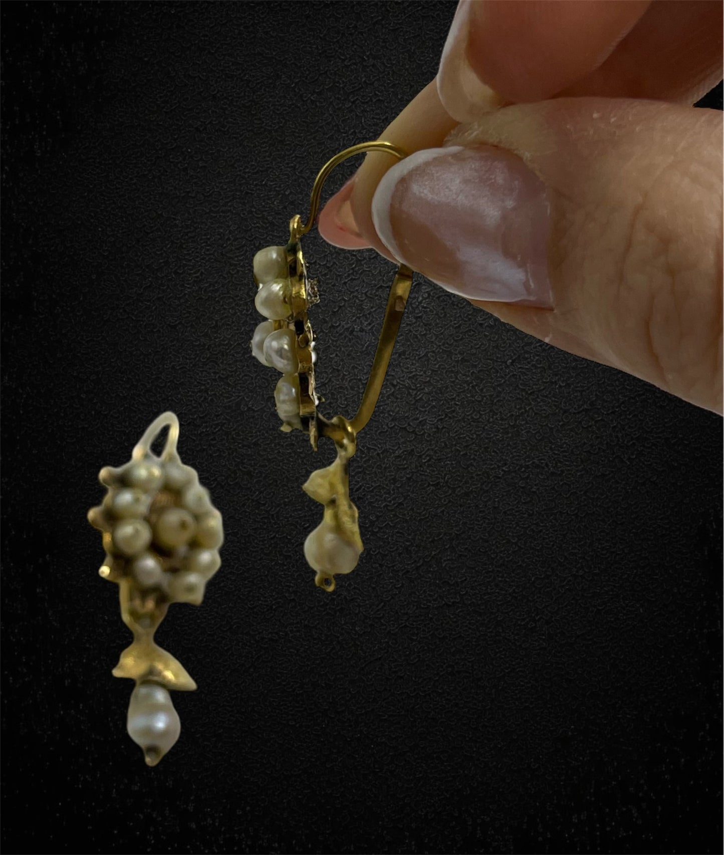 Orecchini dalmati con perle naturali, XIX secolo