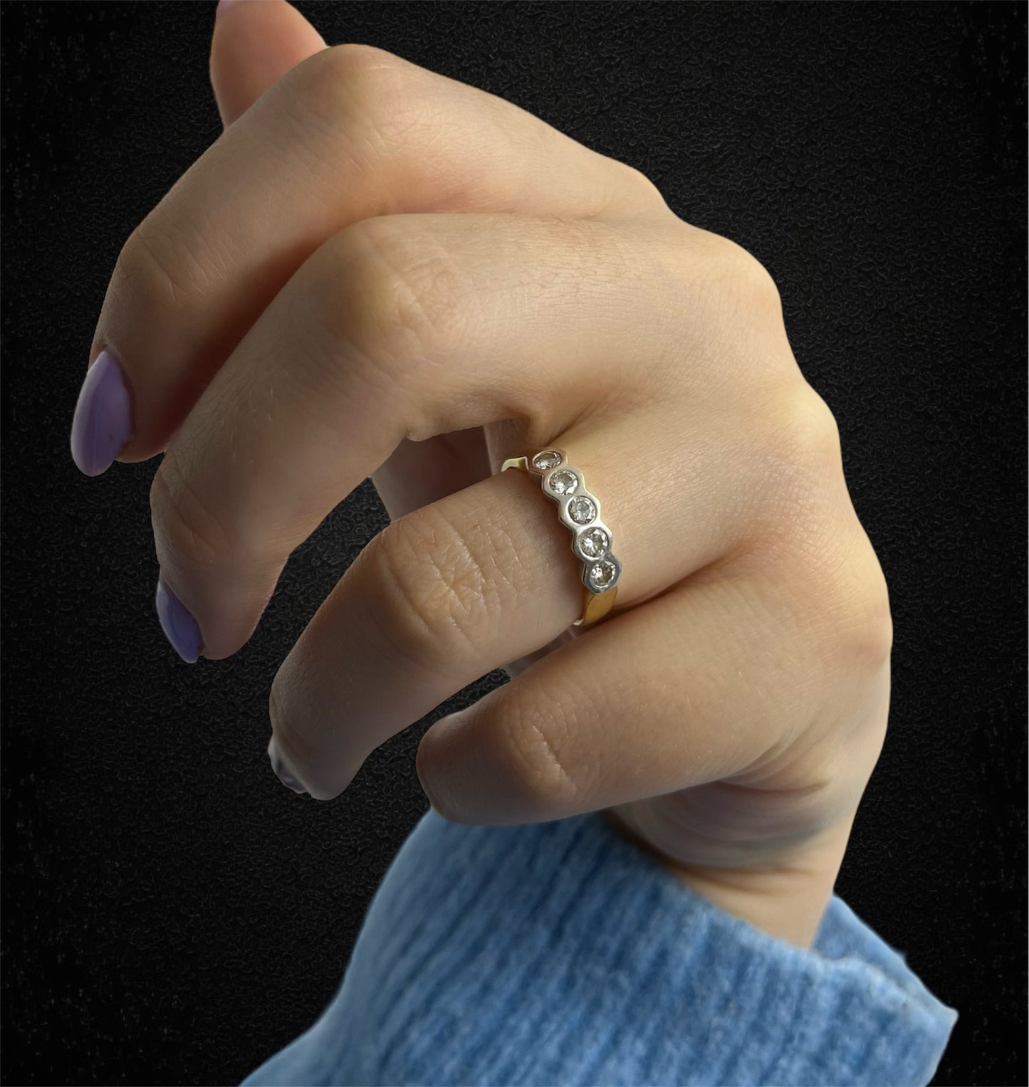 Riviere in oro bianco e giallo con diamanti