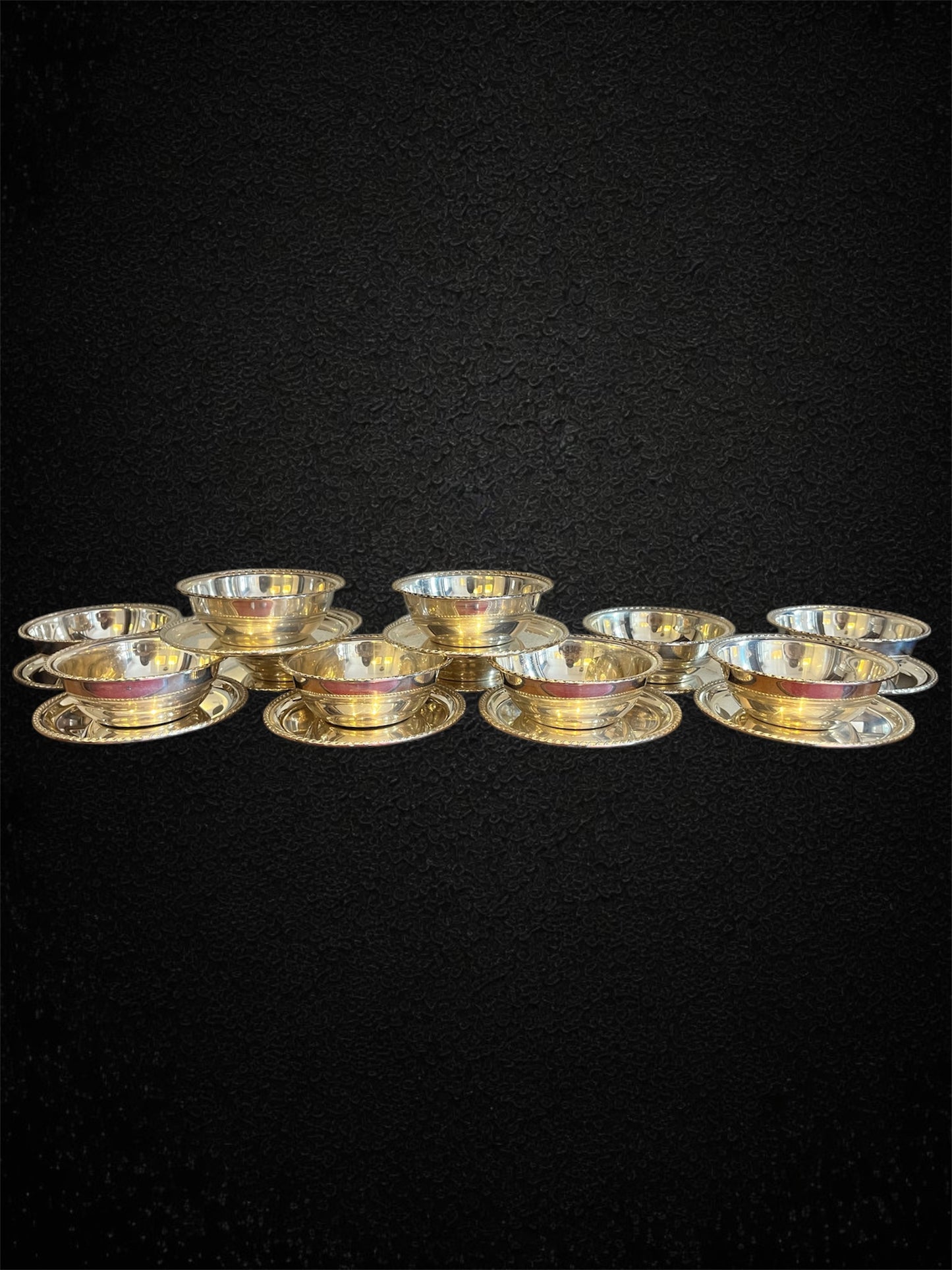 Set di 12 coppette da macedonia o gelato, con piattino, stile San Marco