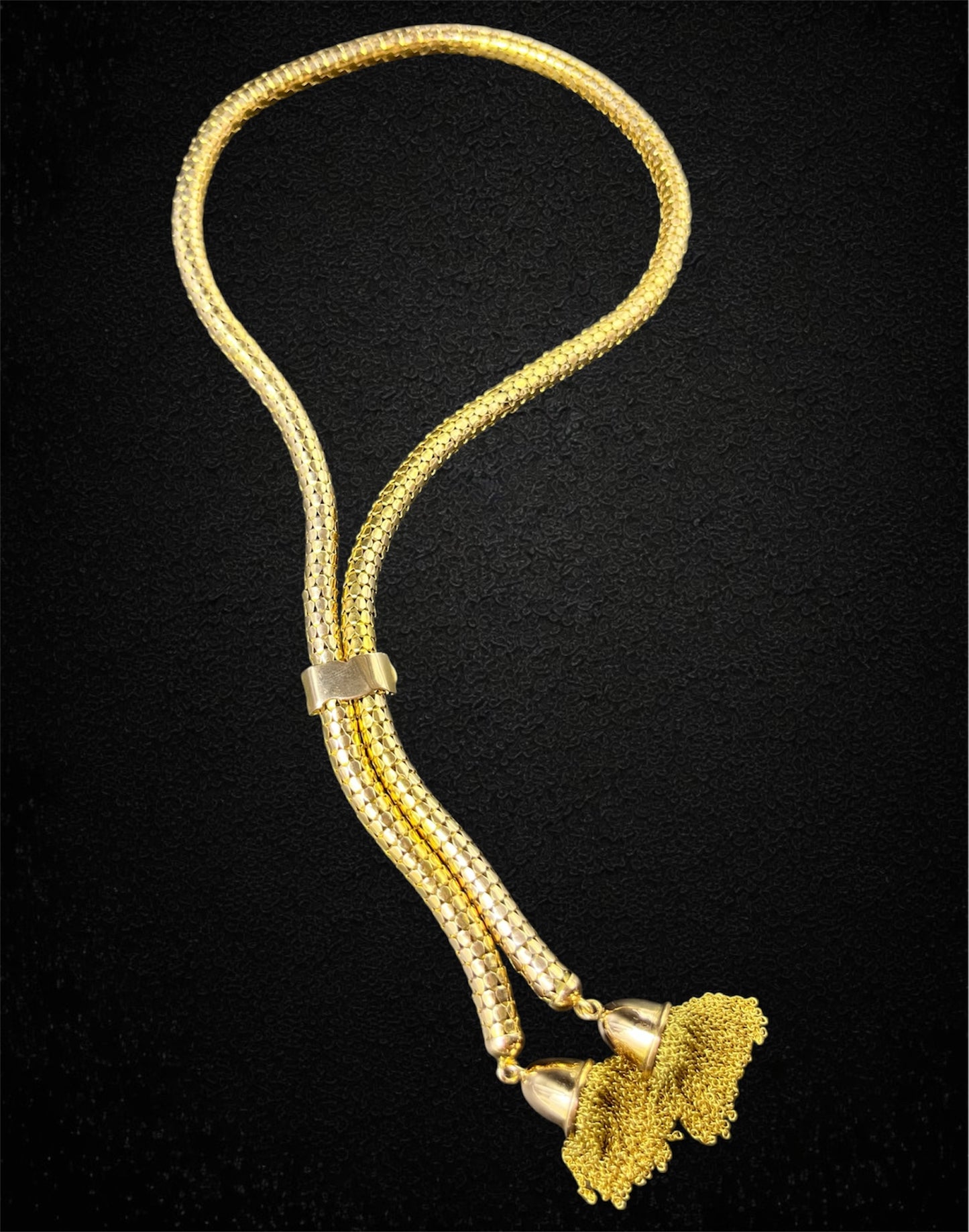 Importante collier in maglia "a serpente" anni '40