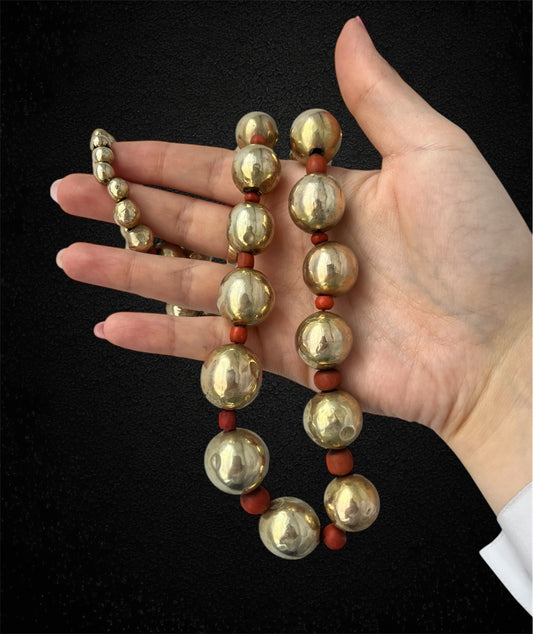 Rarissima collana di "vaghi" veneziani in oro, XVIIIth secolo