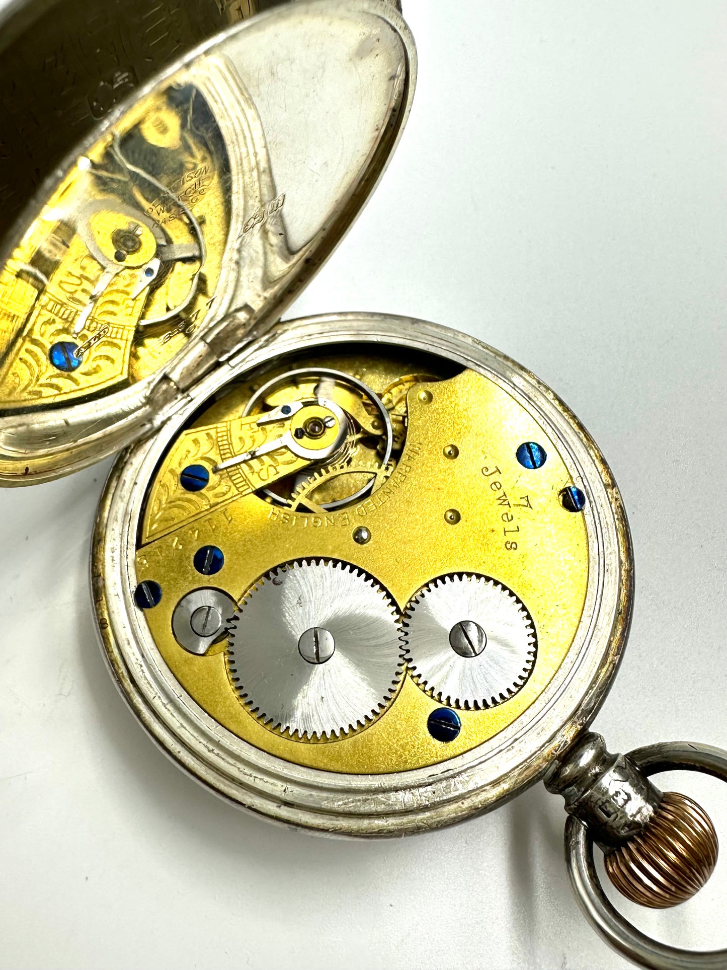 Orologio inglese "occhio di bue" in argento