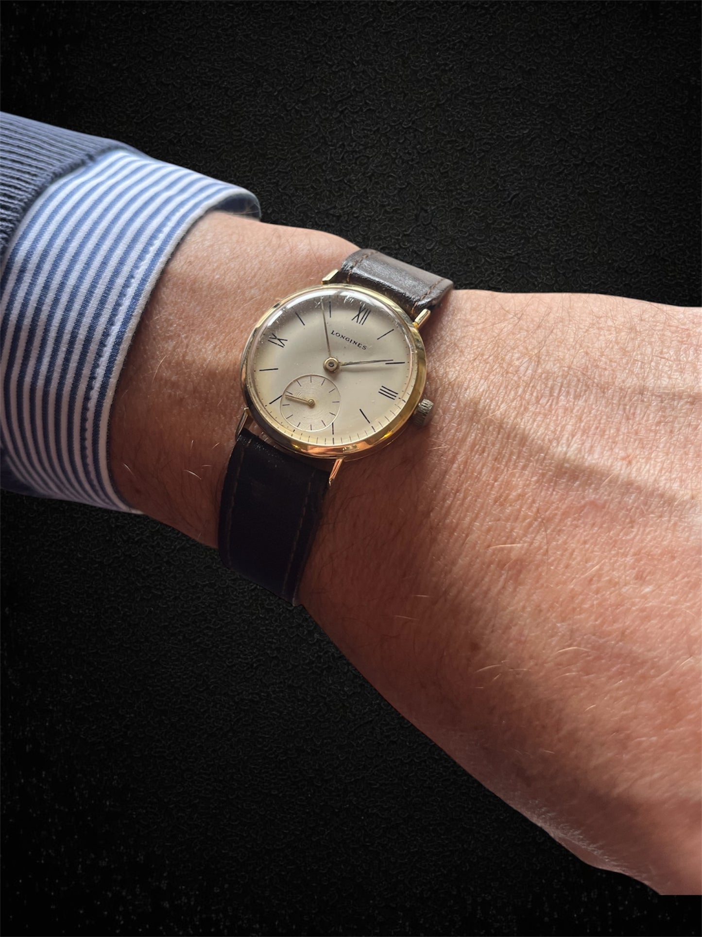 Longines – Orologio da polso vintage in oro giallo 18K