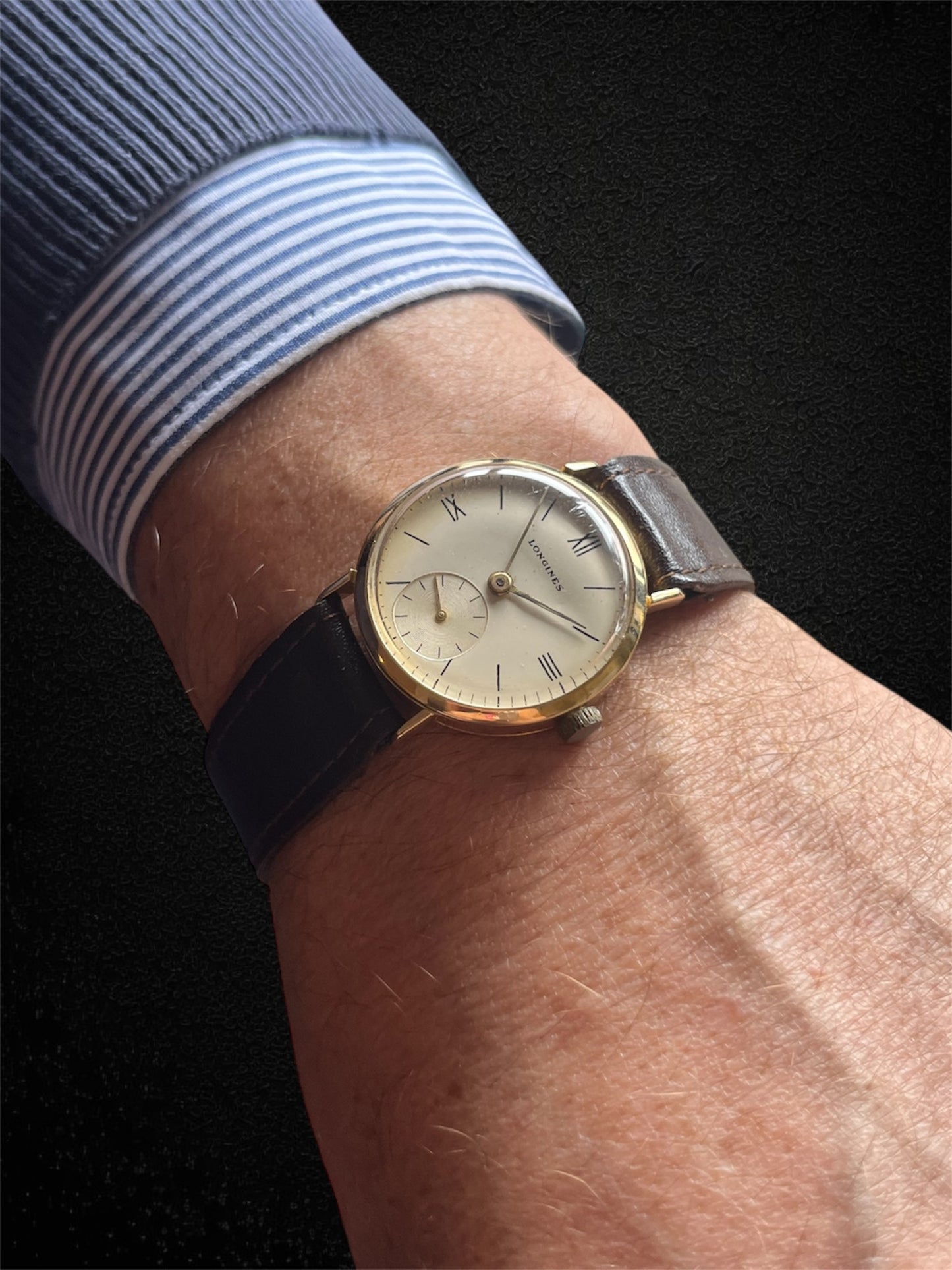 Longines – Orologio da polso vintage in oro giallo 18K