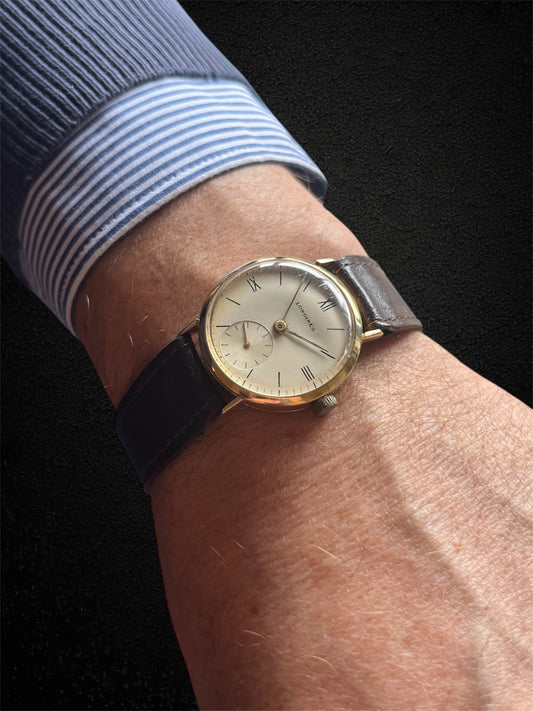 Longines – Orologio da polso vintage in oro giallo 18K