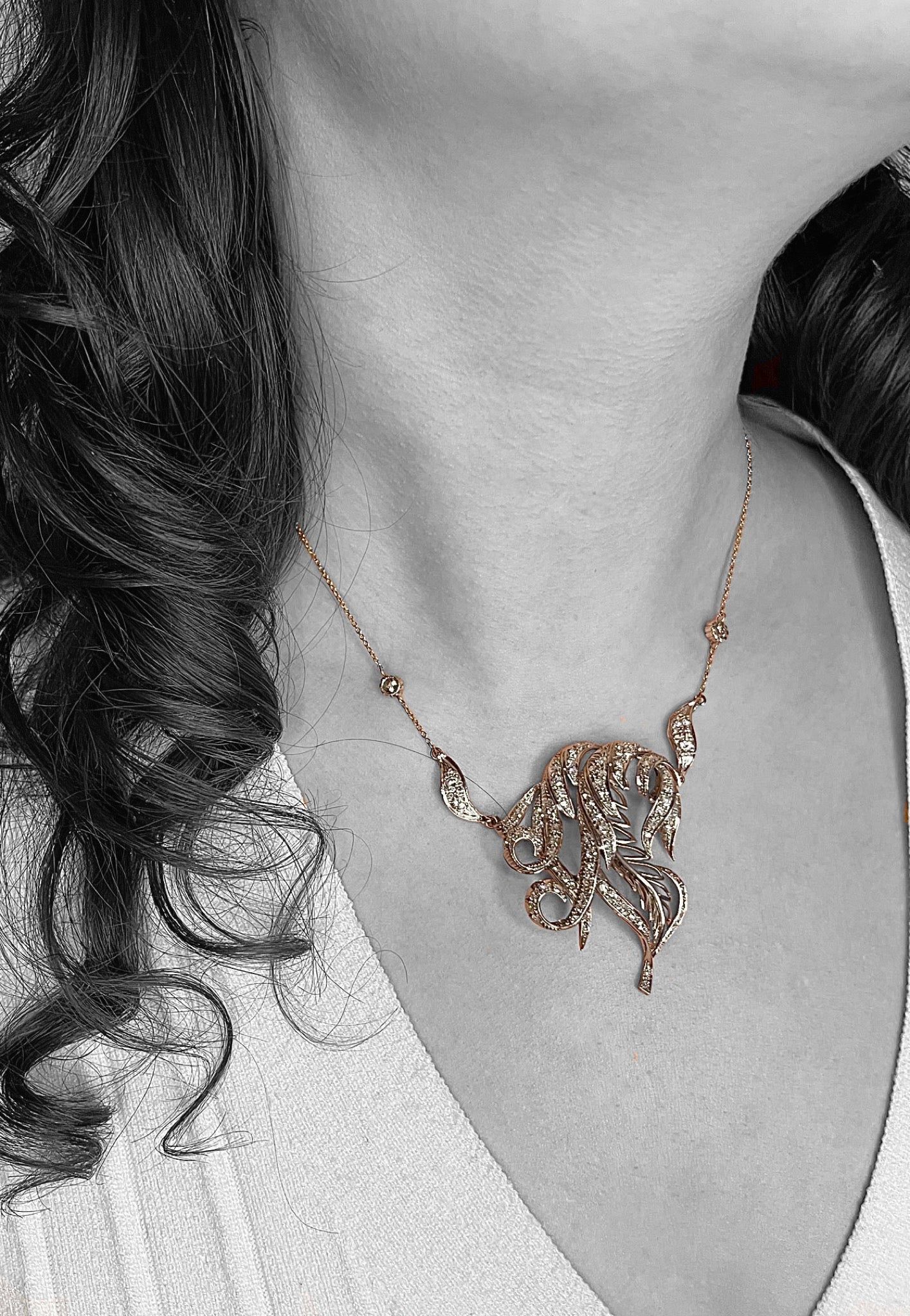 Floral-inspired Russian necklace