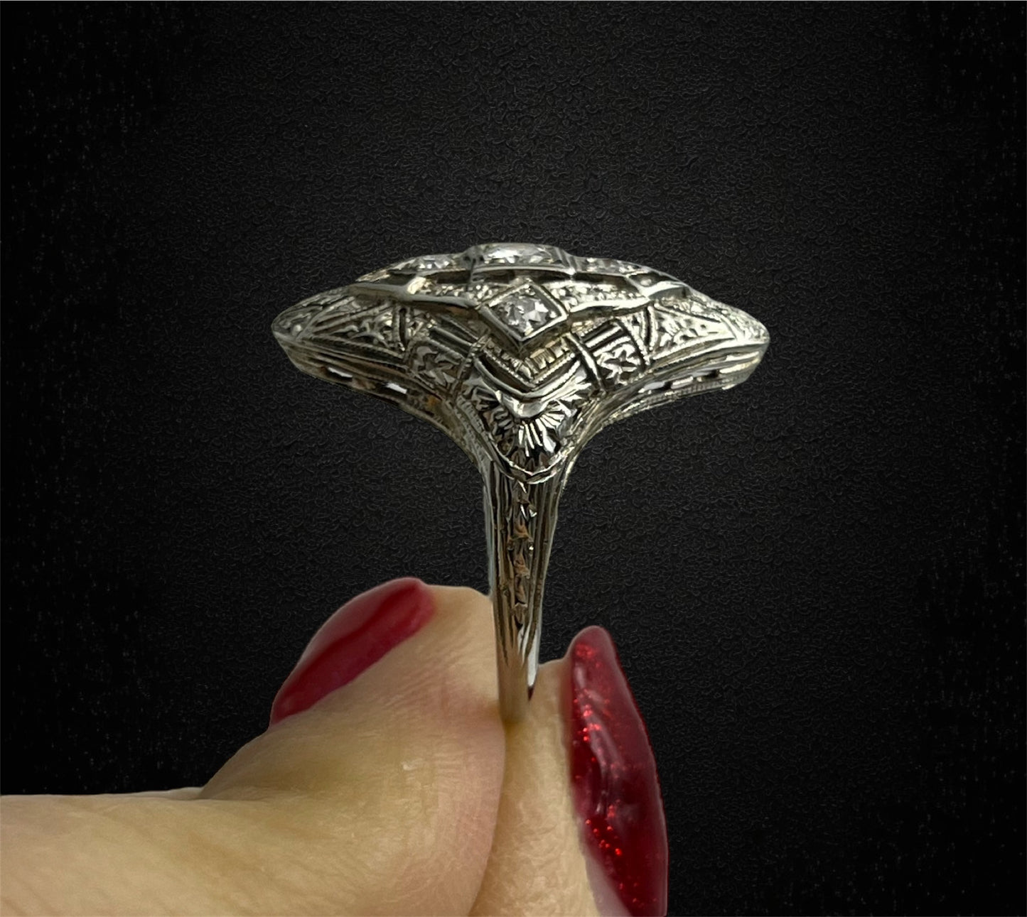 raro anello francese Art Nouveau