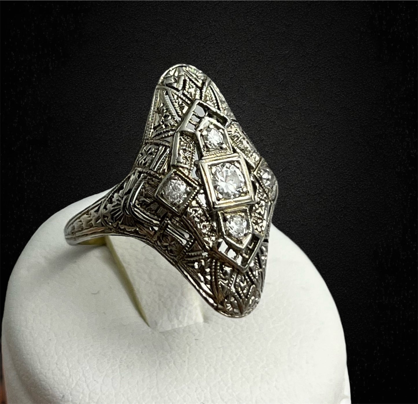 raro anello francese Art Nouveau