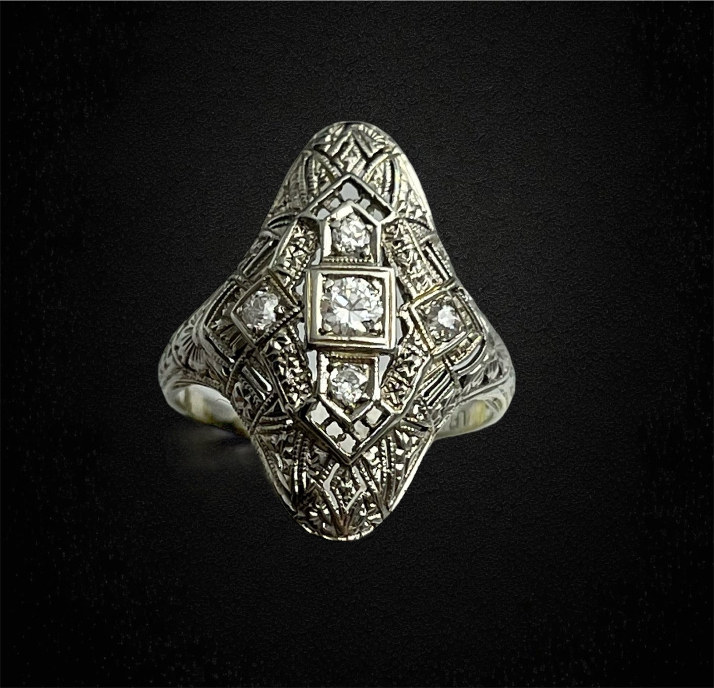 raro anello francese Art Nouveau
