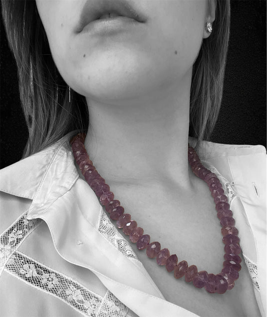 Collana con ametiste sfaccettate, anni '70