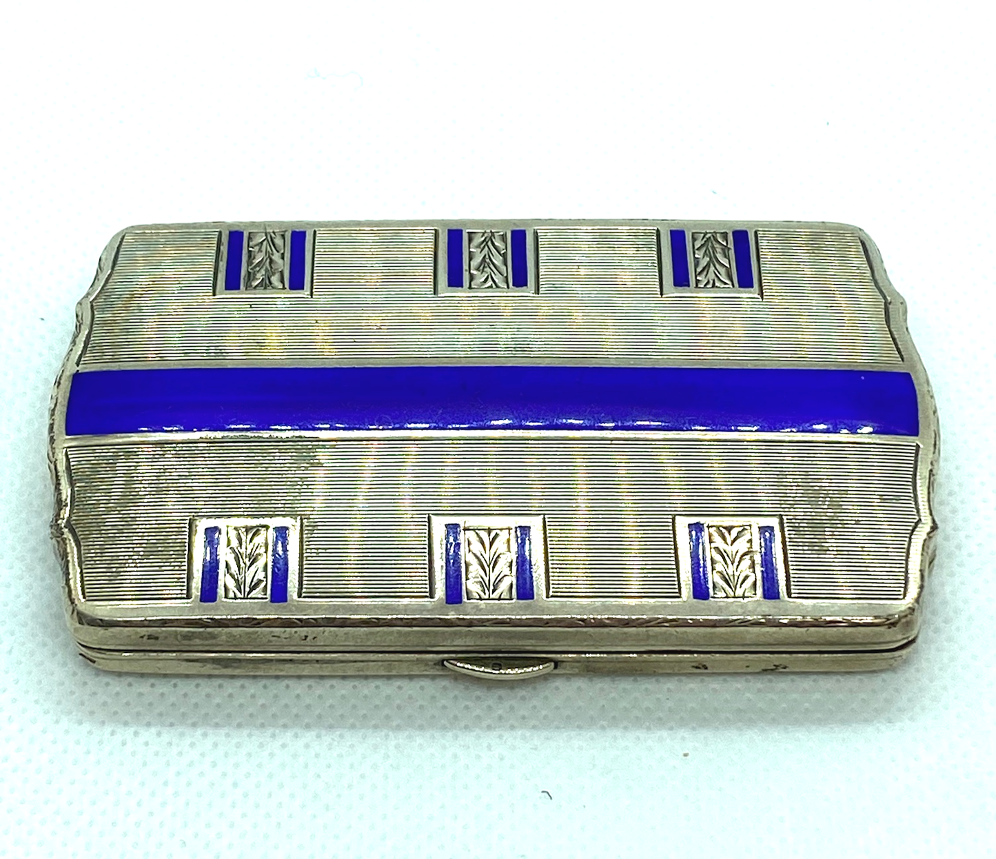 Scatola per sigarette in argento smaltato dell'Impero Austriaco.