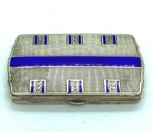 Scatola per sigarette in argento smaltato dell'Impero Austriaco.