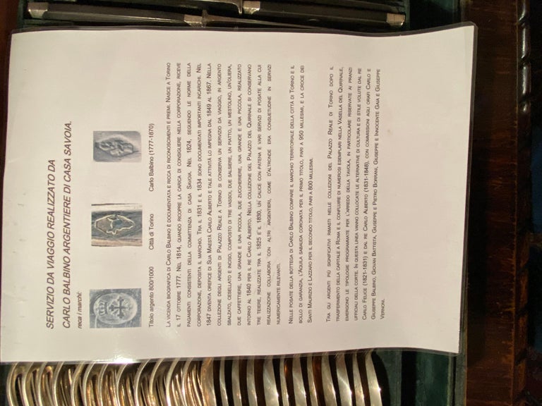 Set di Posate da Viaggio Diplomatico Savoia in Argento