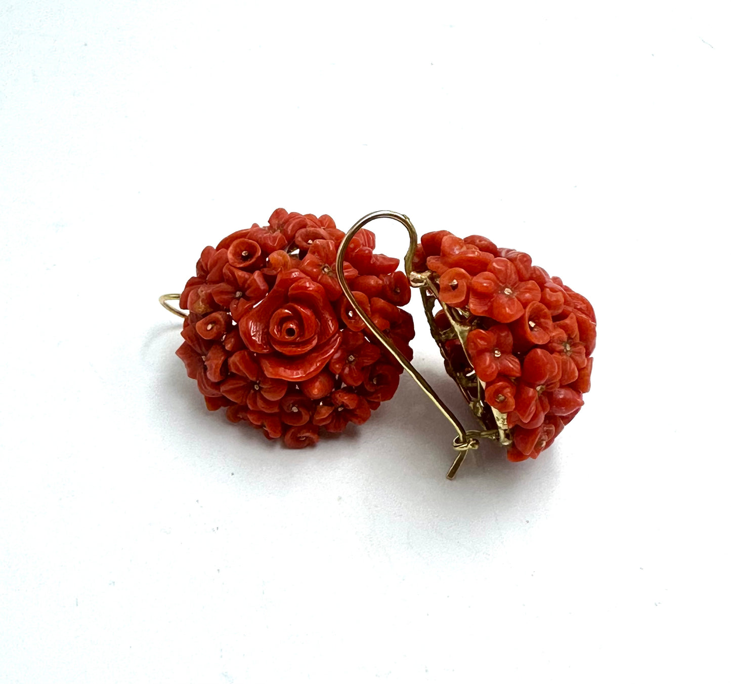 Ancient Sicilian coral earrings