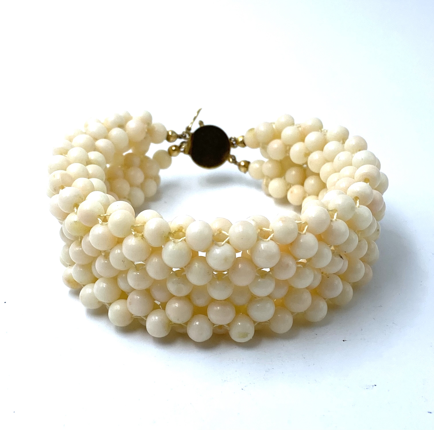 Bracciale di perle di corallo bianco