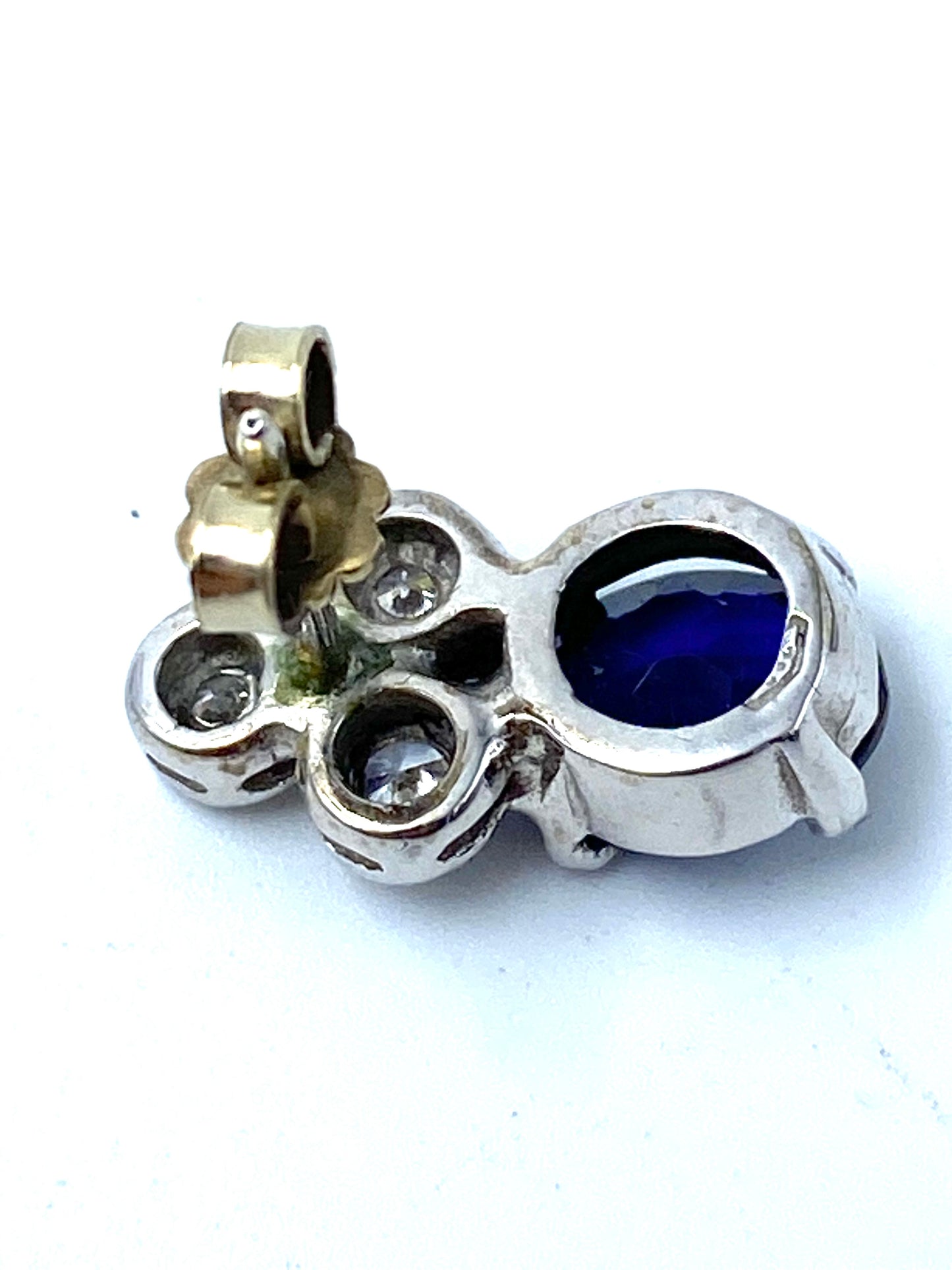 Orecchini pendenti zaffiri e diamanti