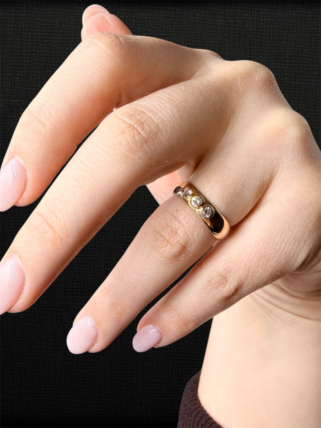 Anello Fascia Bombata Trilogy