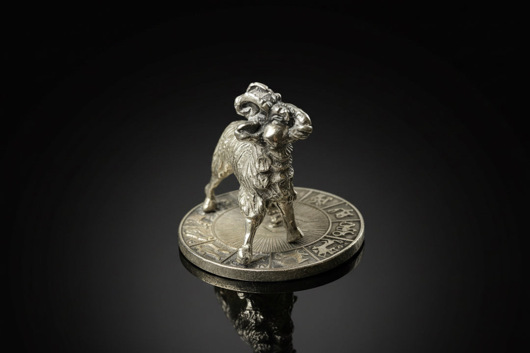 Ariete in Argento su Disco Zodiacale – Brandimarte Firenze