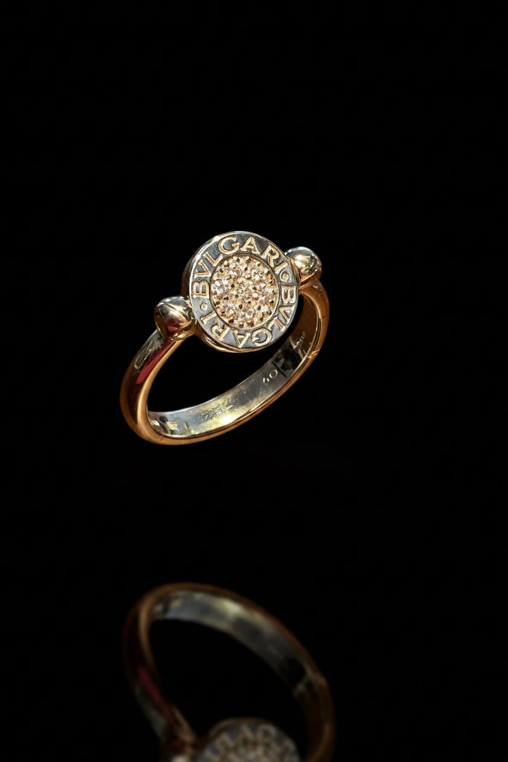 Anello BVLGARI Flip Diamond & Onix