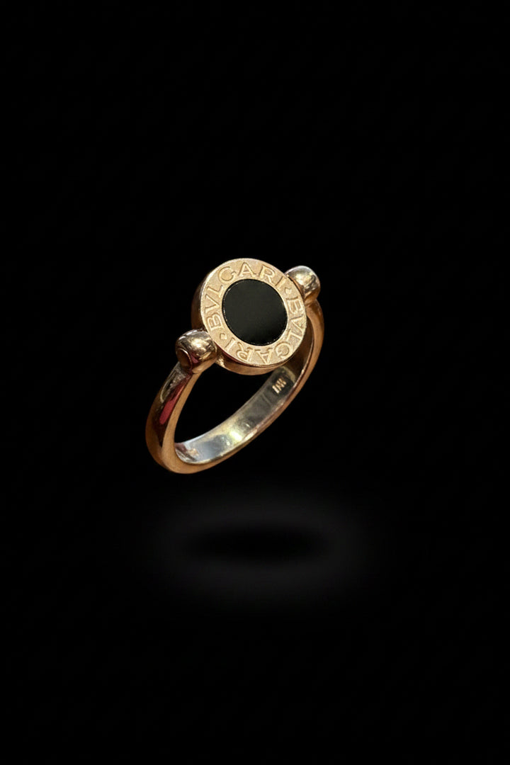 Anello BVLGARI Flip Diamond & Onix