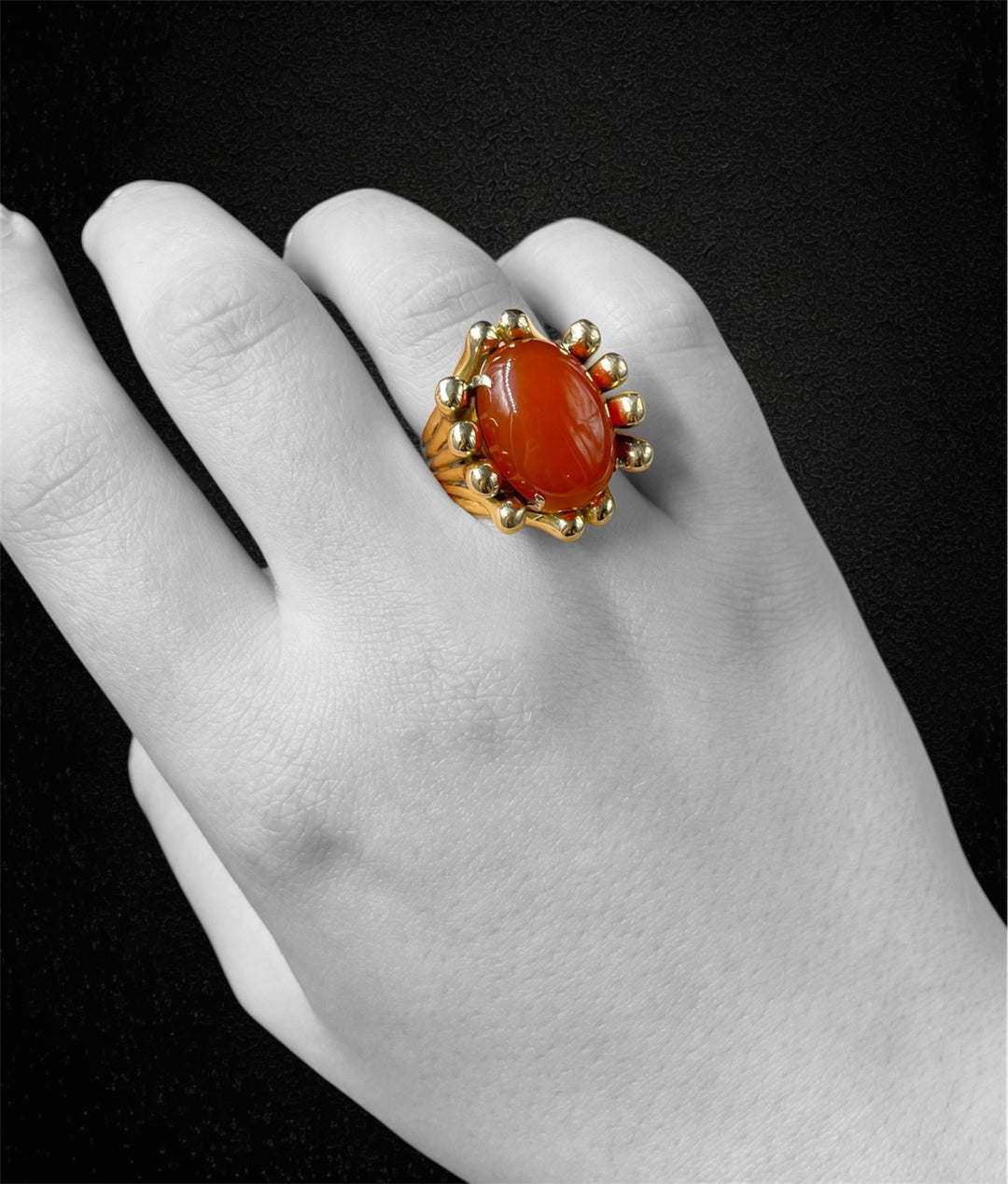 Anello Cornucopia con Corniola