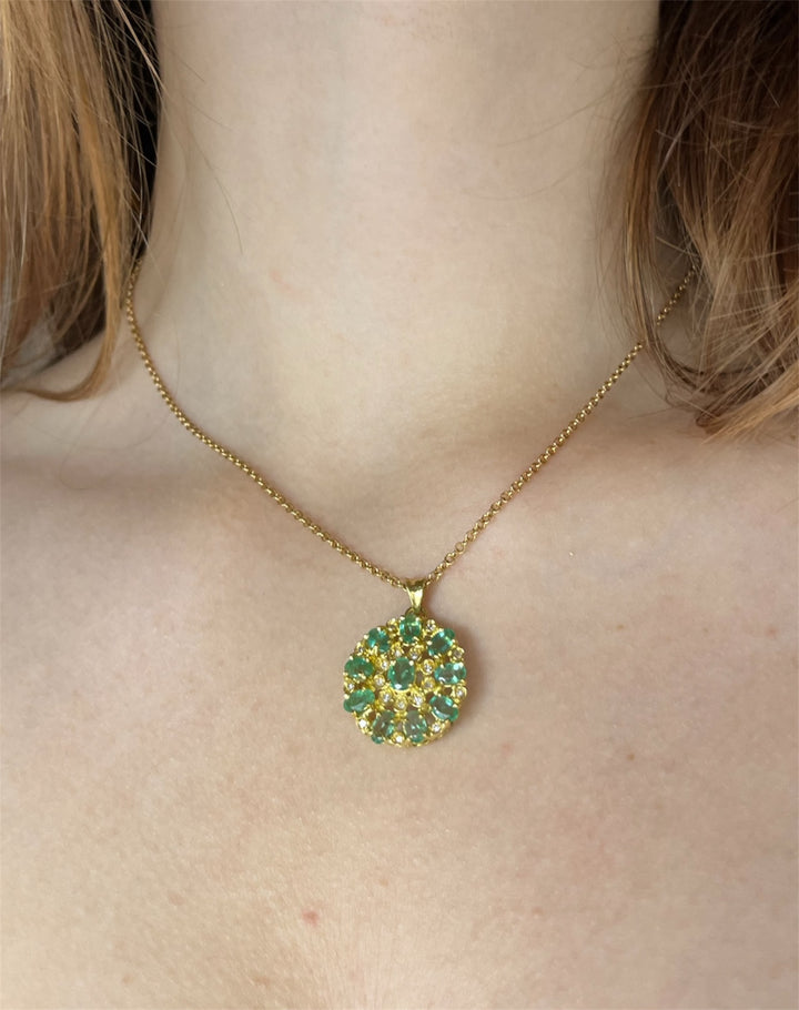 Ciondolo Smeraldi e Diamanti