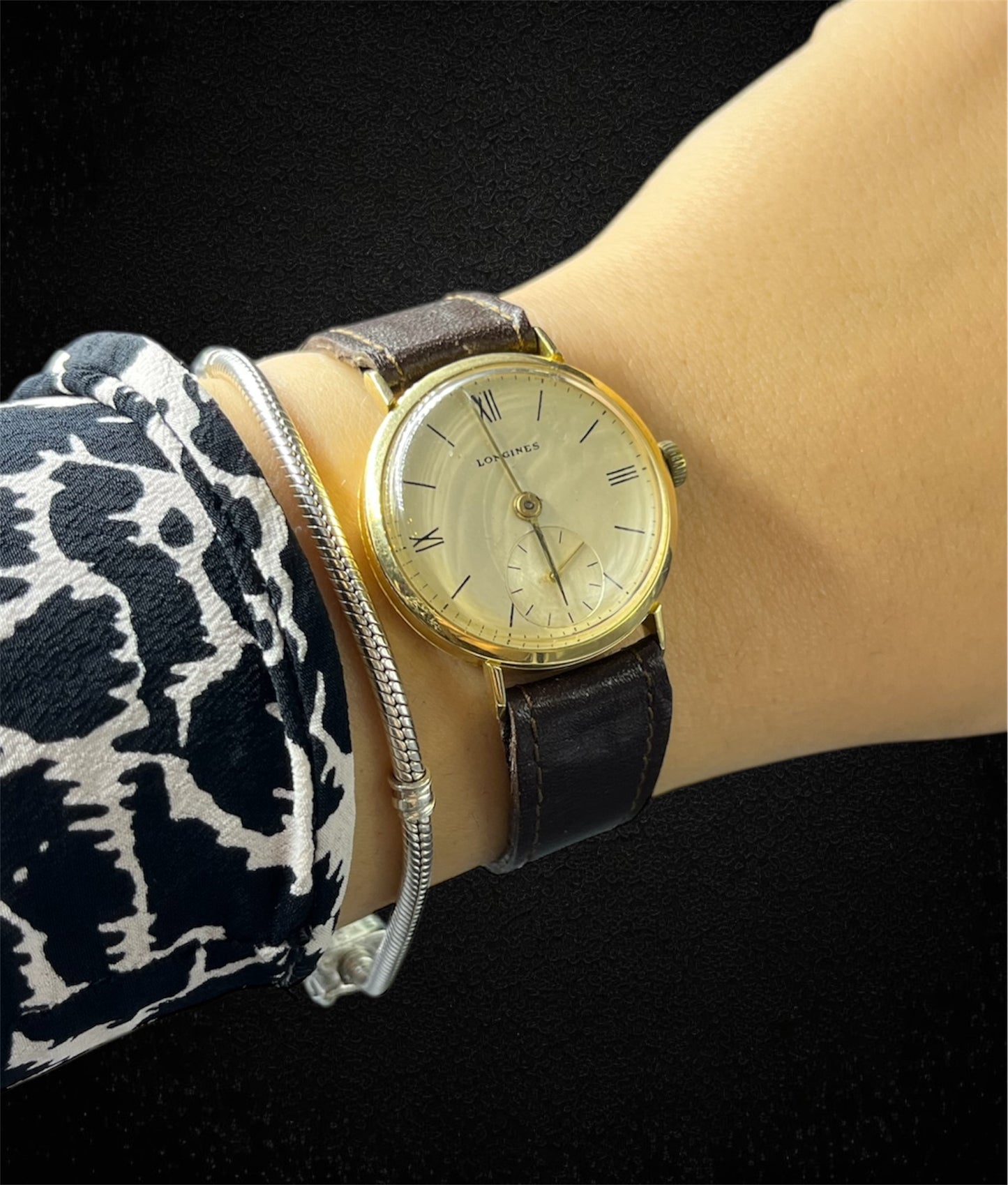 Longines – Orologio da polso vintage in oro giallo 18K