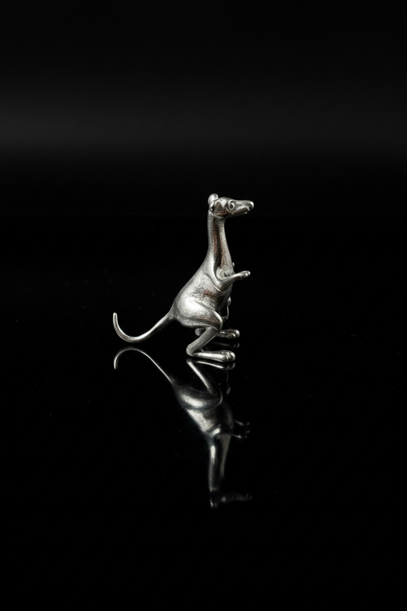 Sterling Silver Standing Kangaroo
