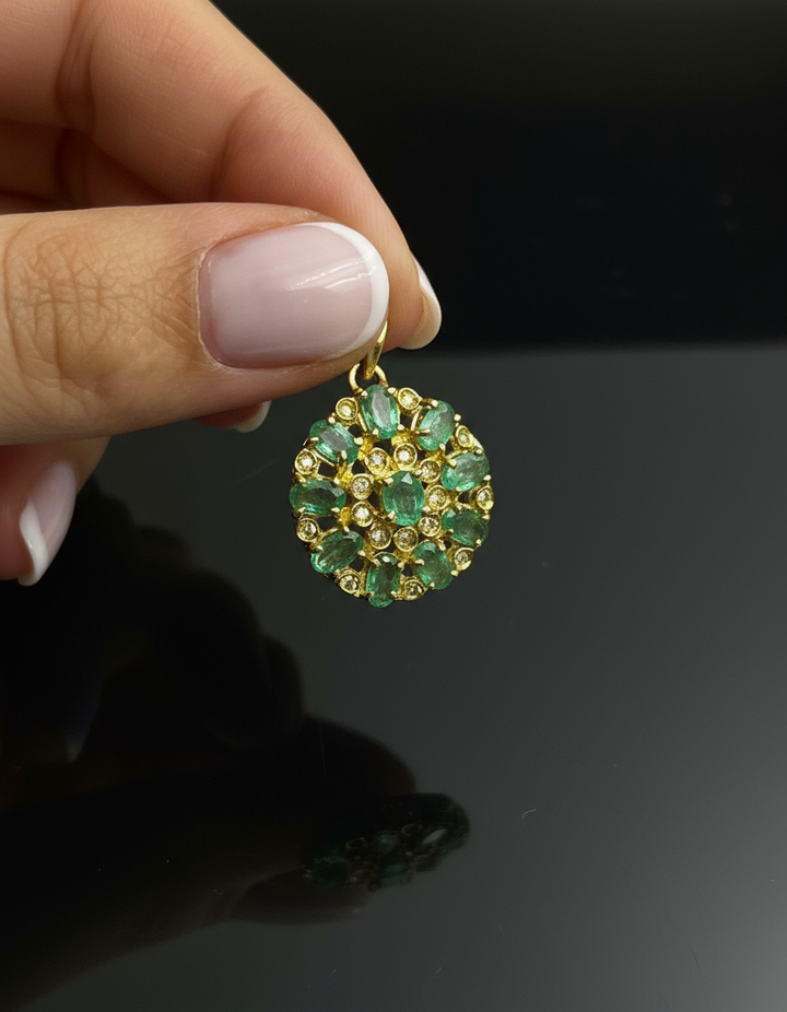 Ciondolo Smeraldi e Diamanti