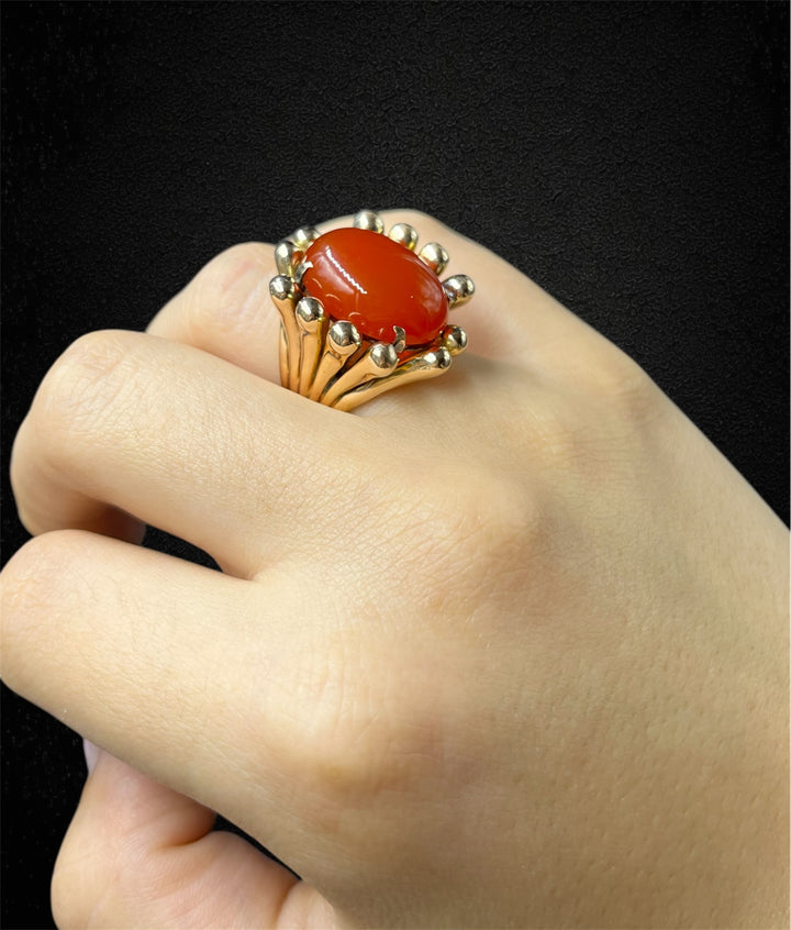 Anello Cornucopia con Corniola