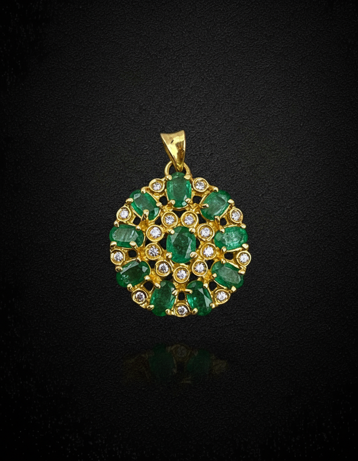 Ciondolo Smeraldi e Diamanti