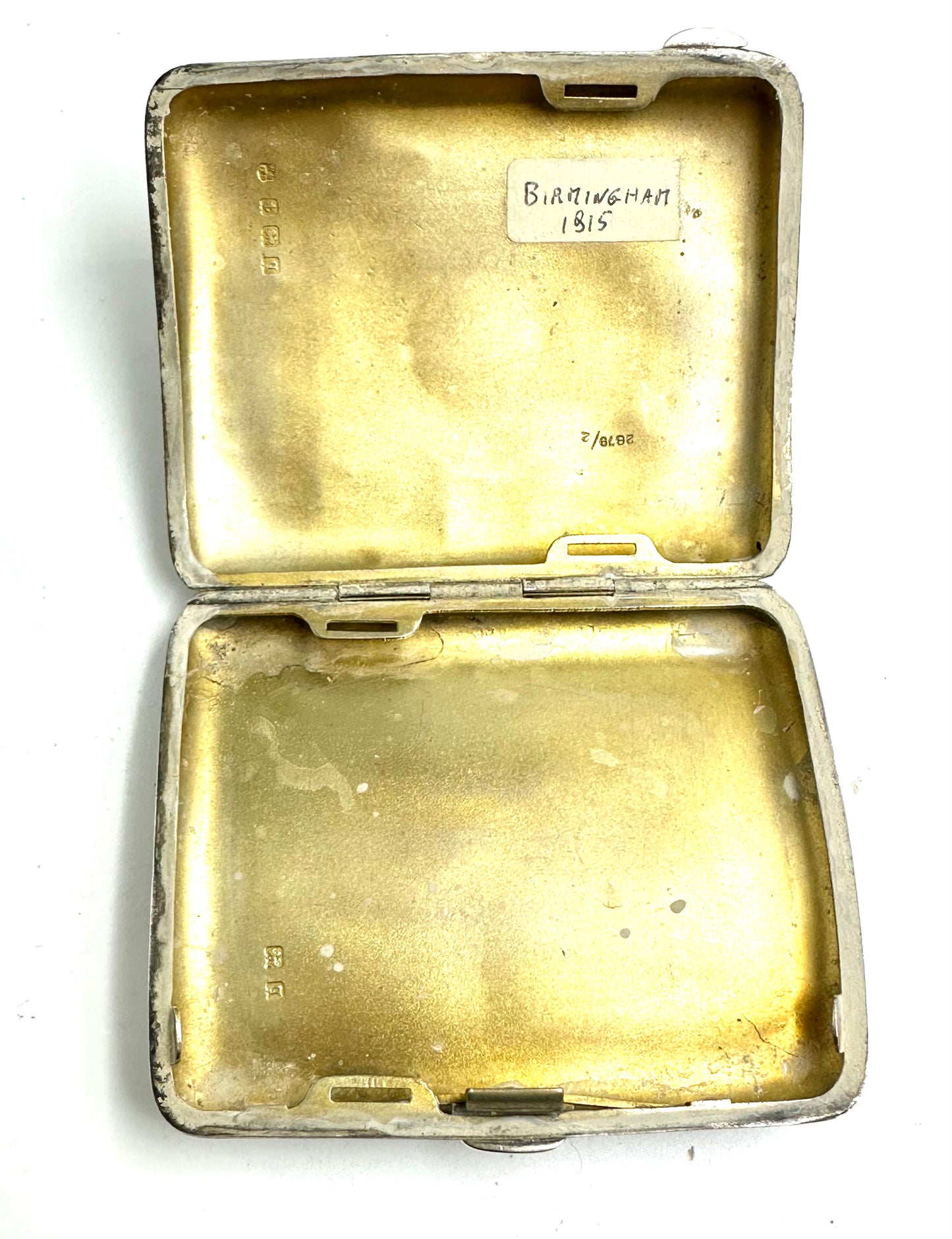 Portasigarette in argento sterling, Birmingham 1915