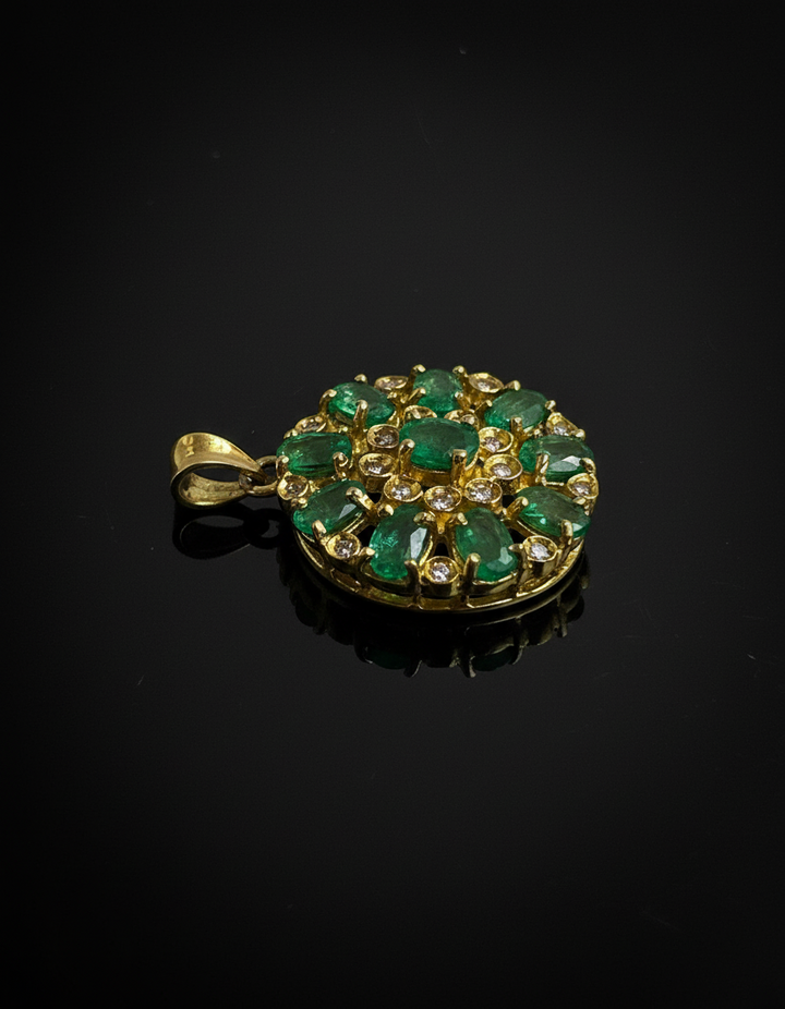 Ciondolo Smeraldi e Diamanti