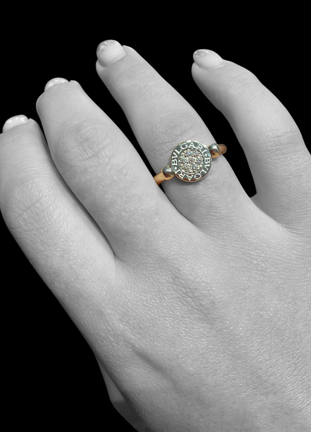 Anello BVLGARI Flip Diamond & Onix