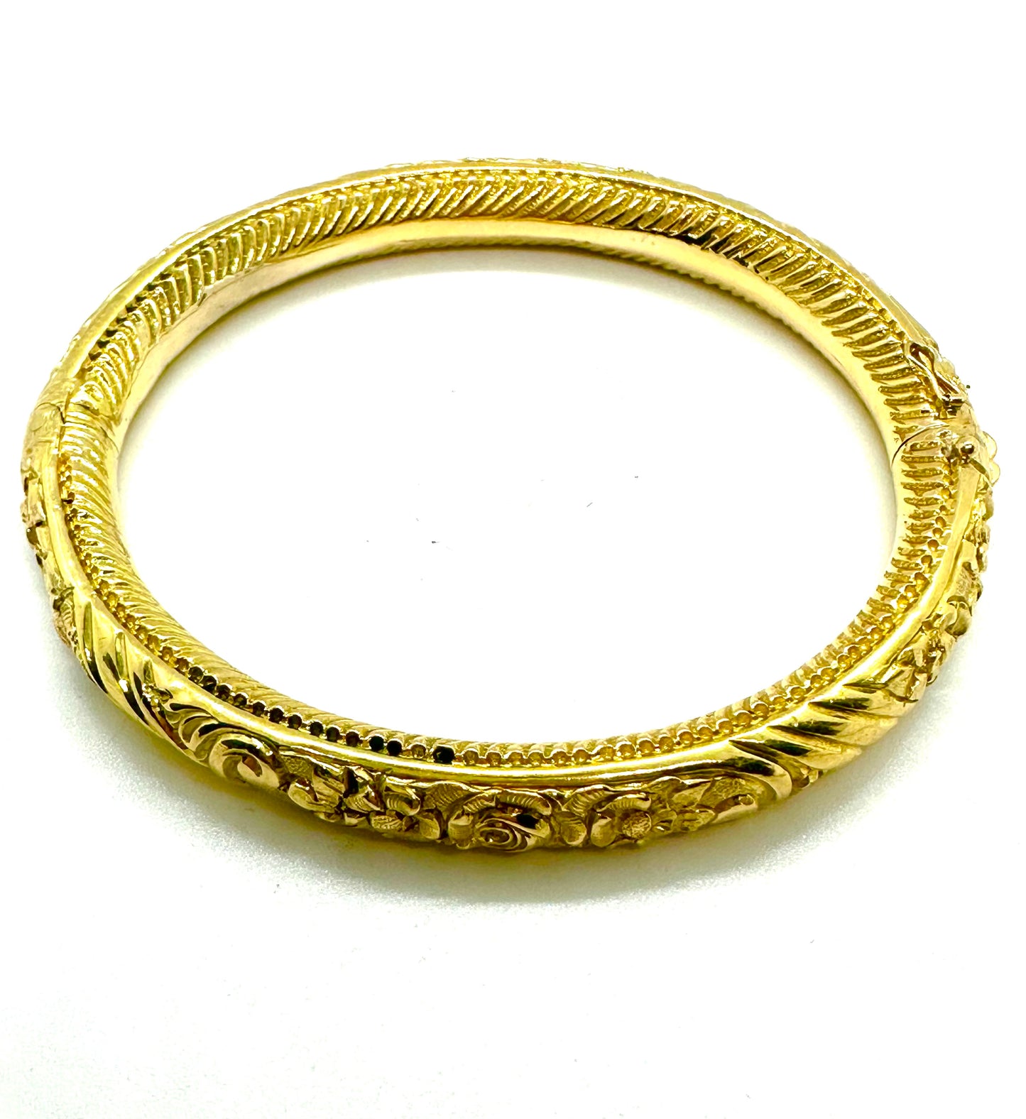 Bracciale d’epoca in oro 18K realizzato a canna vuota, primi del '900