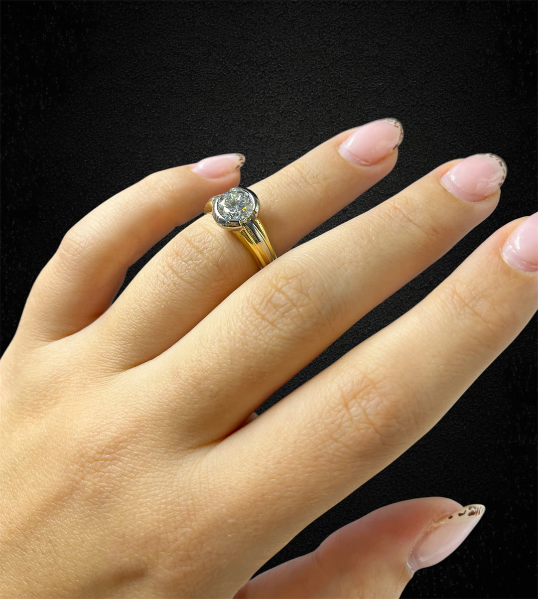 Anello Solitario con Diamante Naturale 1,45 ct